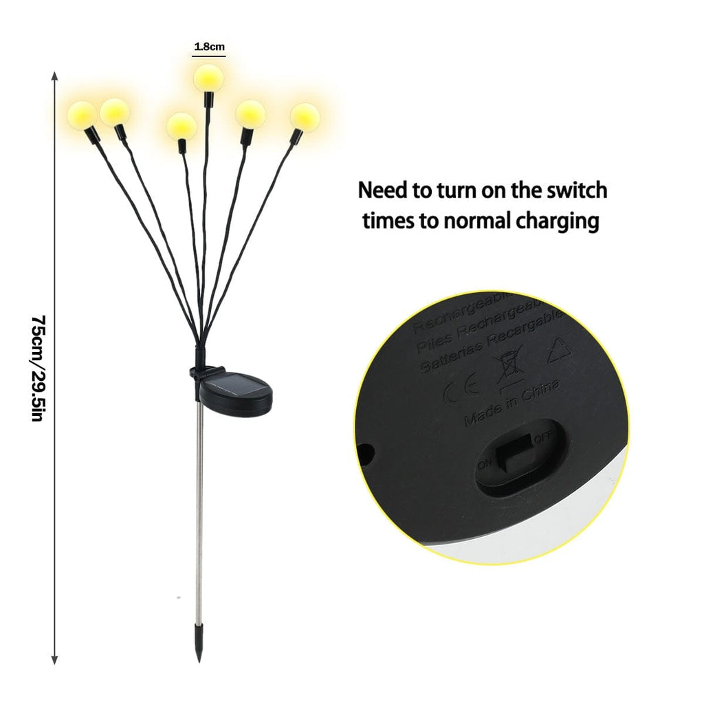 4-Pack Solar Firefly Garden Lights – IP65 Outdoor Lights