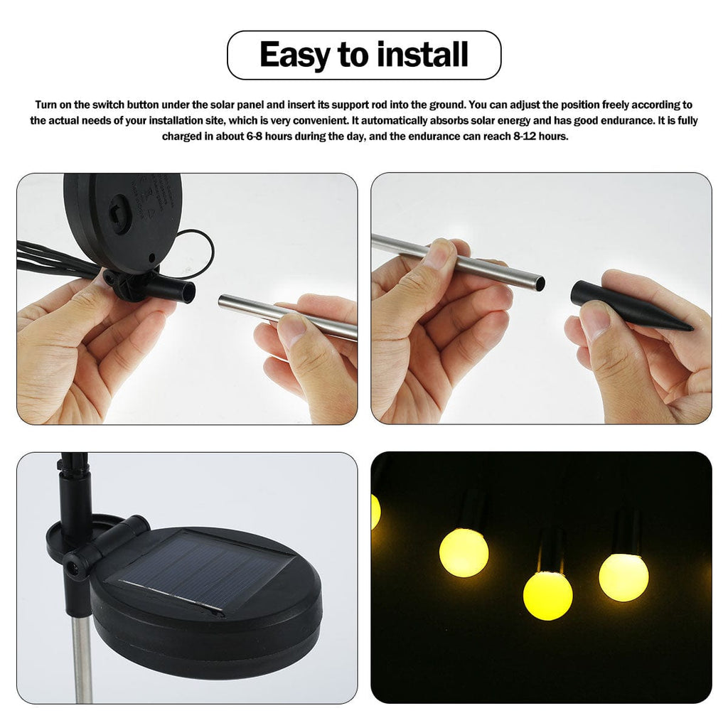 4-Pack Solar Firefly Garden Lights – IP65 Outdoor Lights