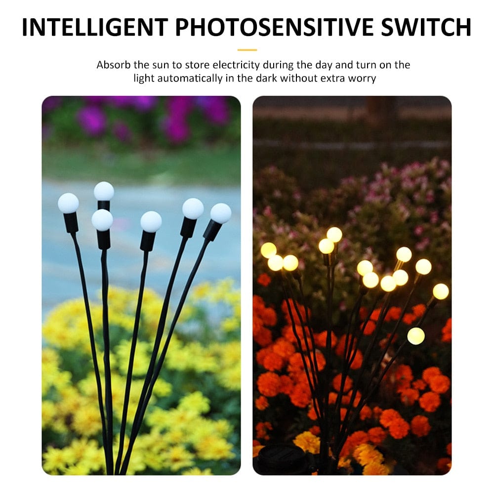 4-Pack Solar Firefly Garden Lights – IP65 Outdoor Lights