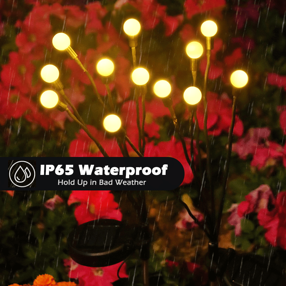 4-Pack Solar Firefly Garden Lights – IP65 Outdoor Lights