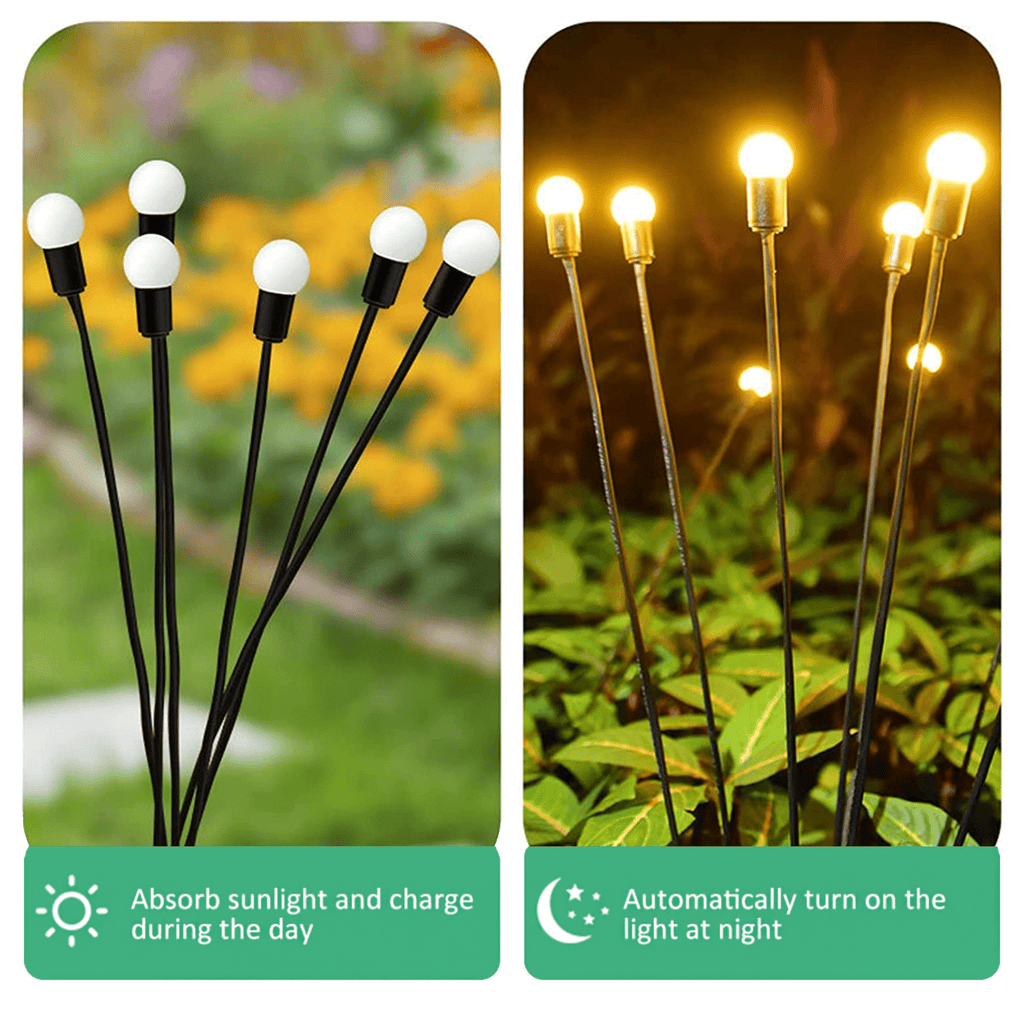4-Pack Solar Firefly Garden Lights – IP65 Outdoor Lights