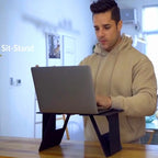 Paper-Thin Folding Laptop Riser - Portable Sit-Stand Desk for Desk, Bed and Lap
