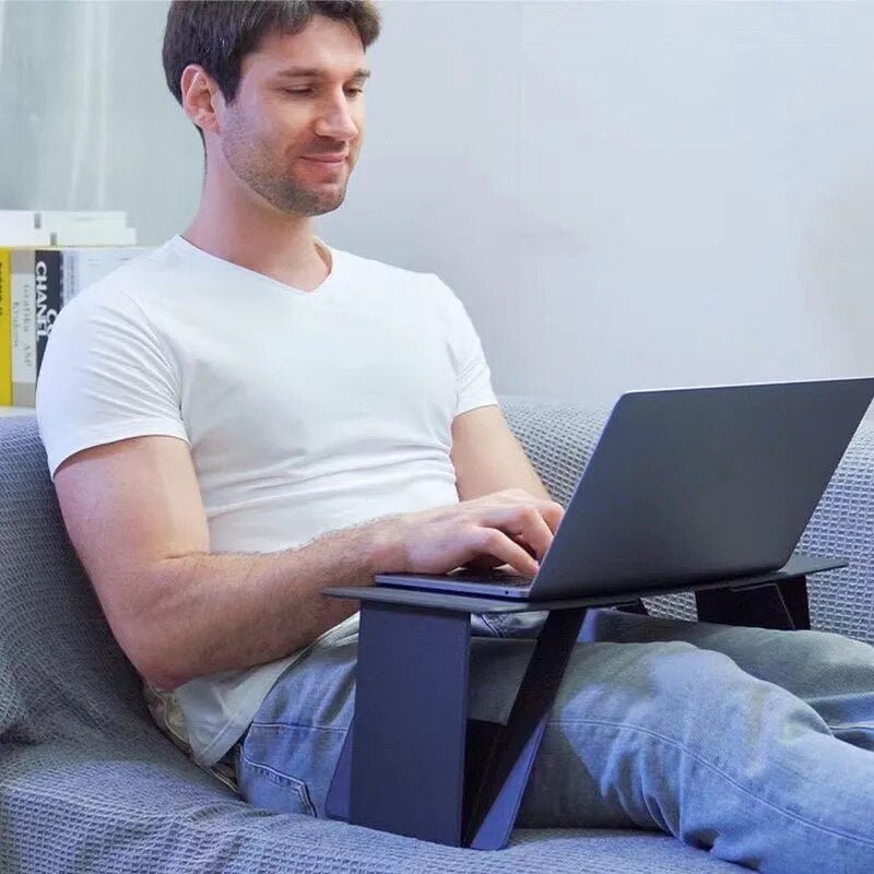 Paper-Thin Folding Laptop Riser - Portable Sit-Stand Desk for Desk, Bed and Lap