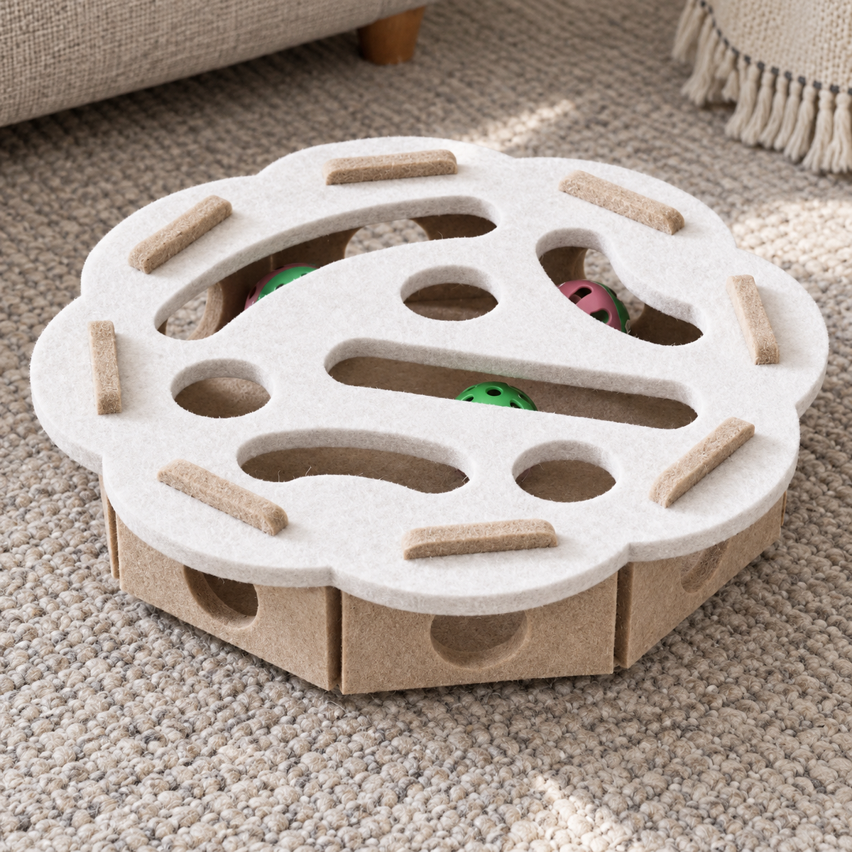Pawpath Felt Cat Puzzle Maze