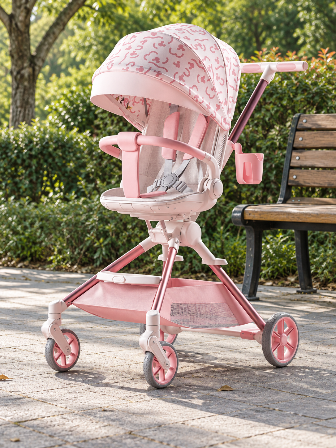 Pivot Path Rotating Seat Folding Baby Stroller