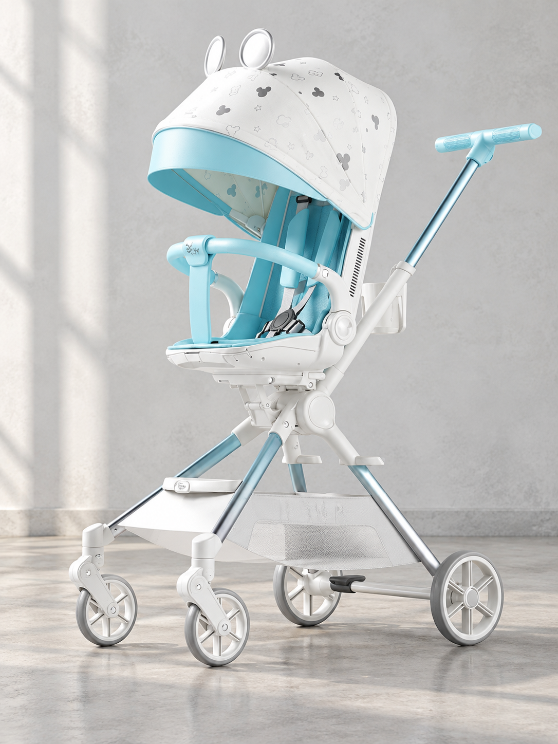Pivot Path Rotating Seat Folding Baby Stroller