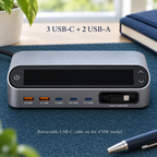 Portline LCD Desktop GaN Charging Station