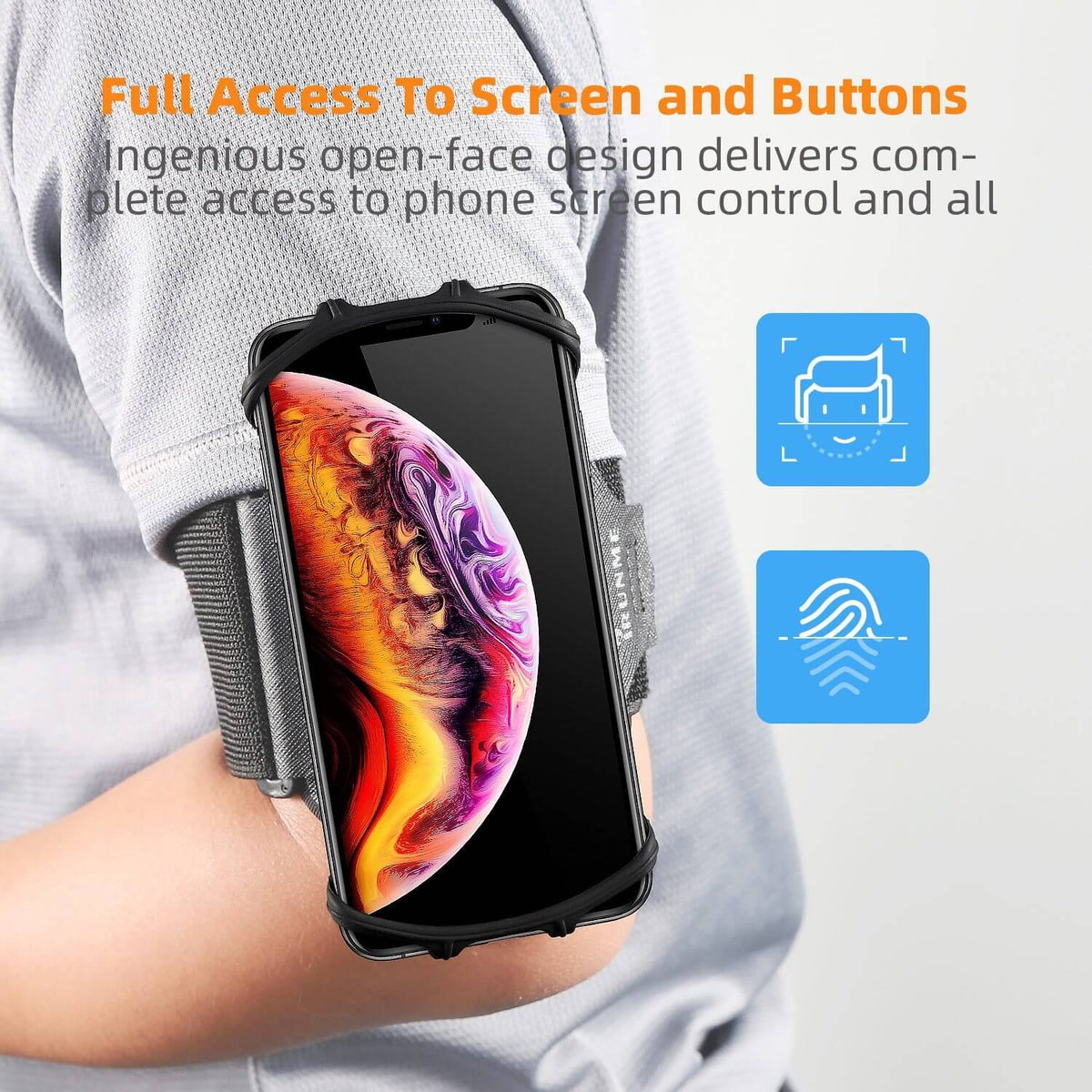 Rotating Sports Phone Holder Wristband