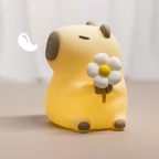 Maetiva® Flower Capybara Squishy Silicone Night Light - Perfect Gift for Kids and Girls