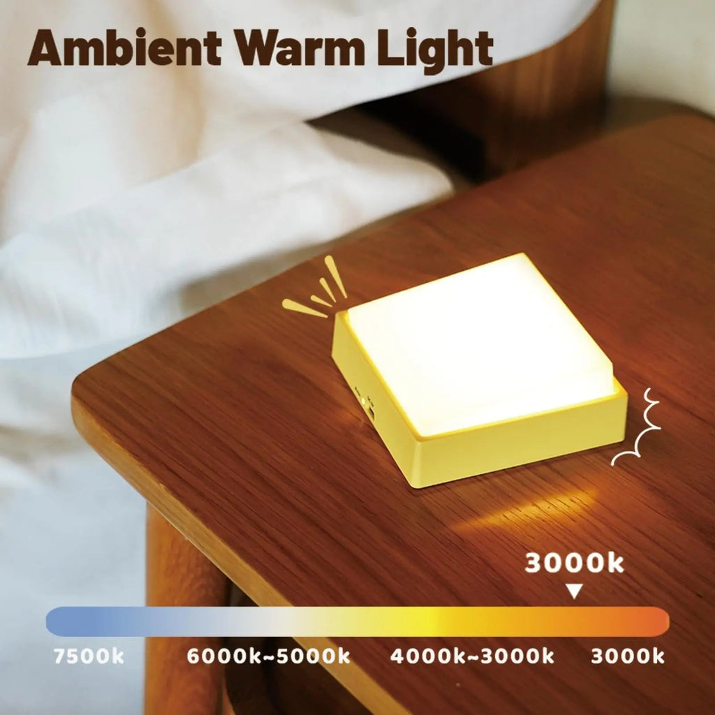 Ahahay | Wireless dimmable night light – Rechargeable with timer & magnet attachment