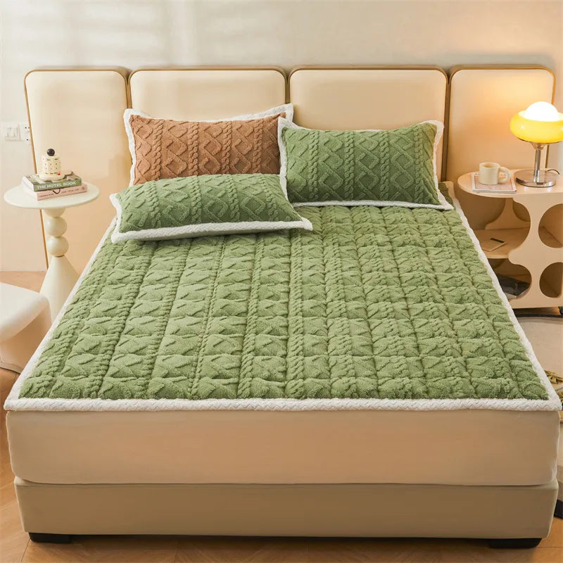 Ahahay | Thick Warm Winter Blanket Mattress Pad