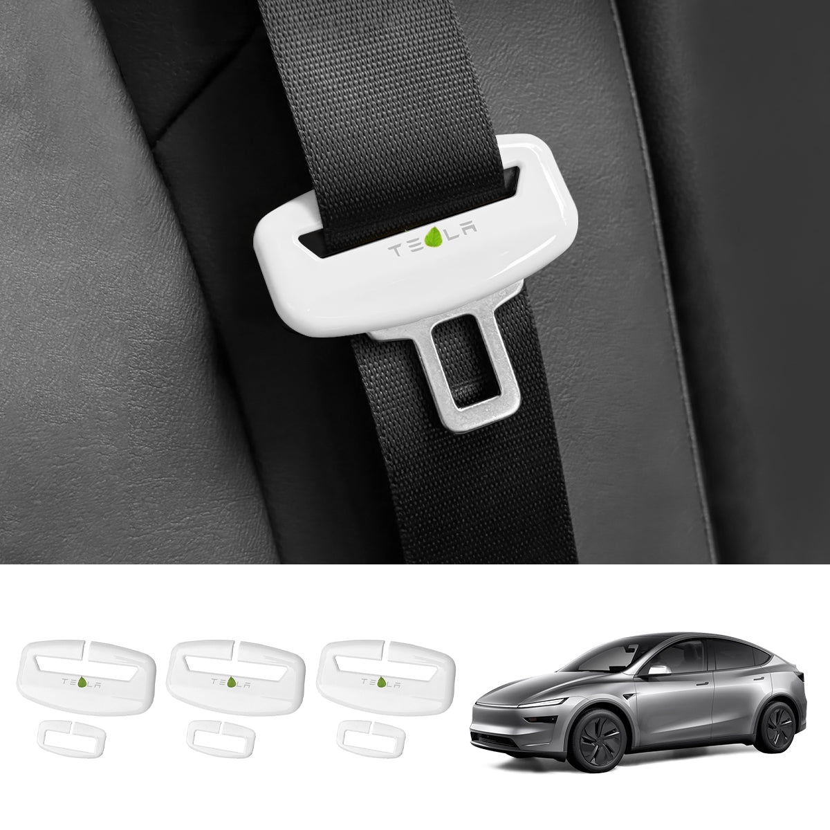 Seat Belt Buckle Cover Set for Tesla Model Y Juniper 2025+