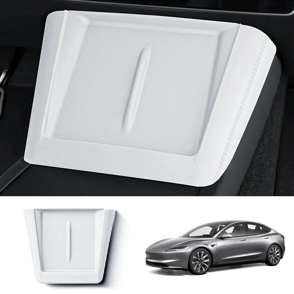 Full-Cover Non-Slip Silicone Wireless Charging Area Mat for Tesla Model Y Juniper 2025+ / Model 3 Highland 2024+