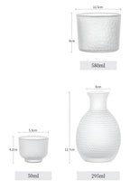 Japanese Glass Set – Elegant Sake & Whisky Set | Perfect for Bar & Home | Ahahay