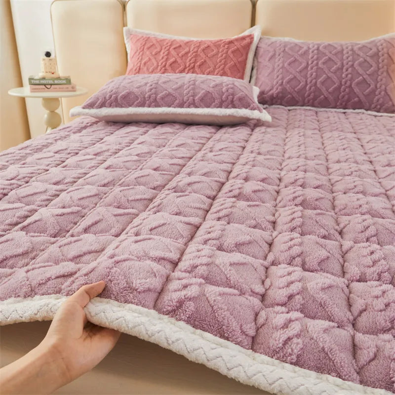 Ahahay | Thick Warm Winter Blanket Mattress Pad