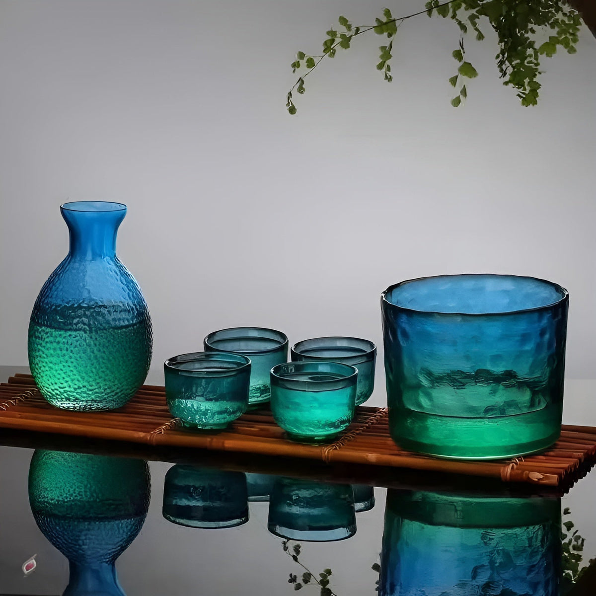 Japanese Glass Set – Elegant Sake & Whisky Set | Perfect for Bar & Home | Ahahay