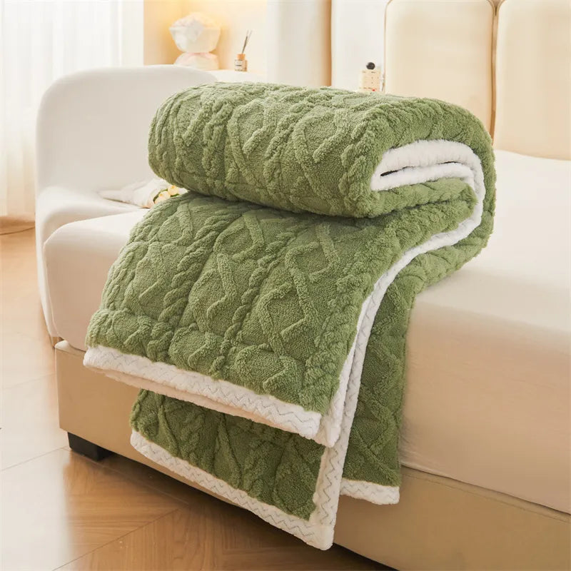 Ahahay | Thick Warm Winter Blanket Mattress Pad