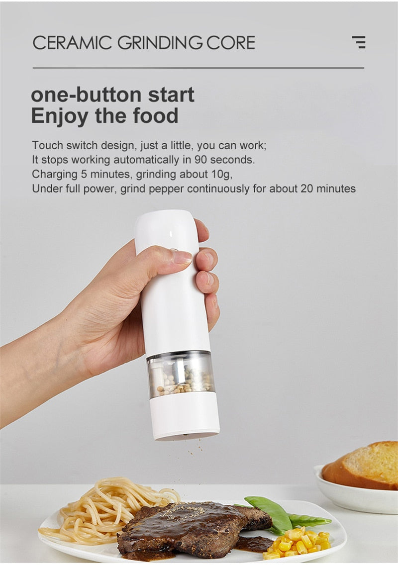 Ahahay | Rechargeable Automatic Salt Pepper Grinder