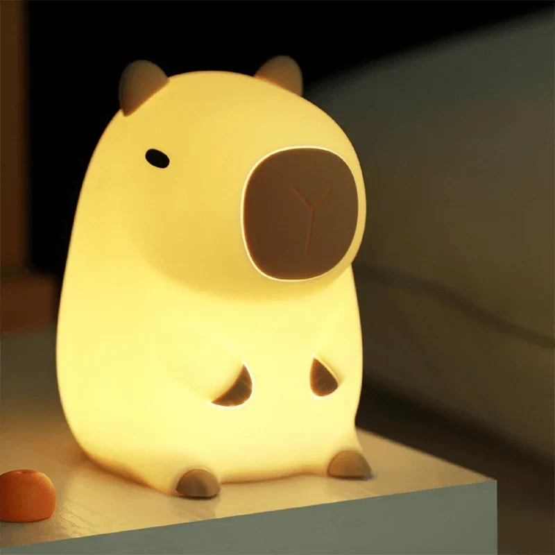 Maetiva® Flower Capybara Squishy Silicone Night Light - Perfect Gift for Kids and Girls