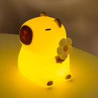 Maetiva® Flower Capybara Squishy Silicone Night Light - Perfect Gift for Kids and Girls