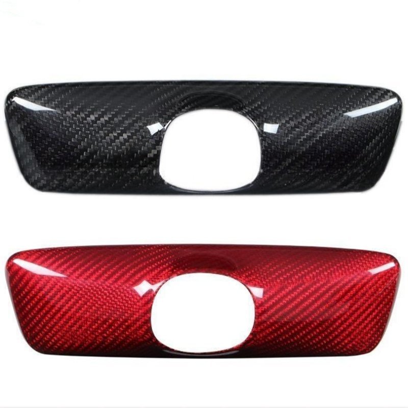Dry Carbon Fiber Interior Rearview Mirror Cover for Model 3/Y | 4 Finishes | Lightweight