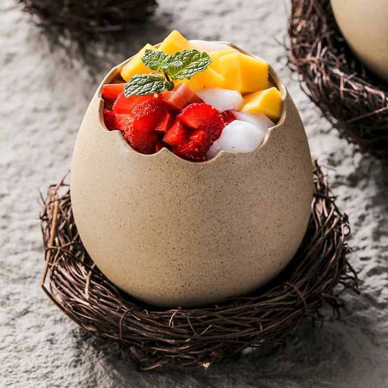 Ahahay | Creative Ceramic Bird Nest Eggshell Bowl