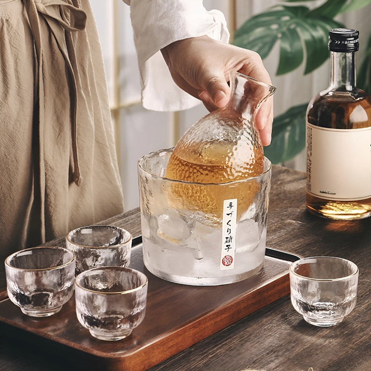 Japanese Glass Set – Elegant Sake & Whisky Set | Perfect for Bar & Home | Ahahay