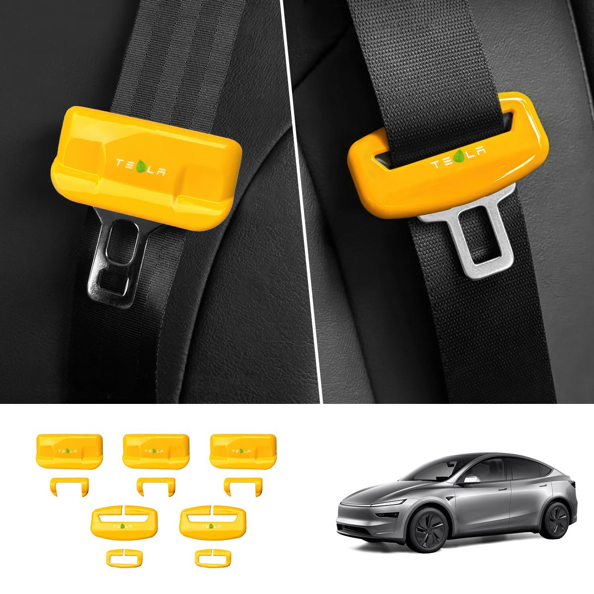 Seat Belt Buckle Cover Set for Tesla Model Y Juniper 2025+