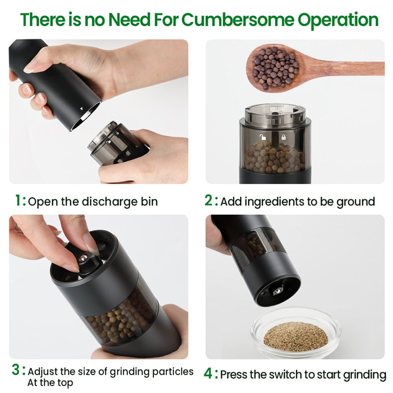 Ahahay | Rechargeable Automatic Salt Pepper Grinder