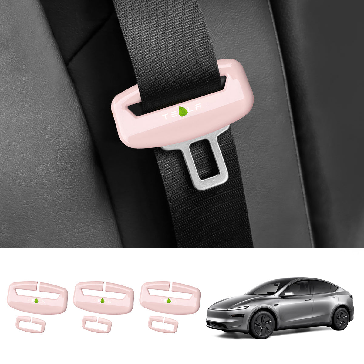 Seat Belt Buckle Cover Set for Tesla Model Y Juniper 2025+