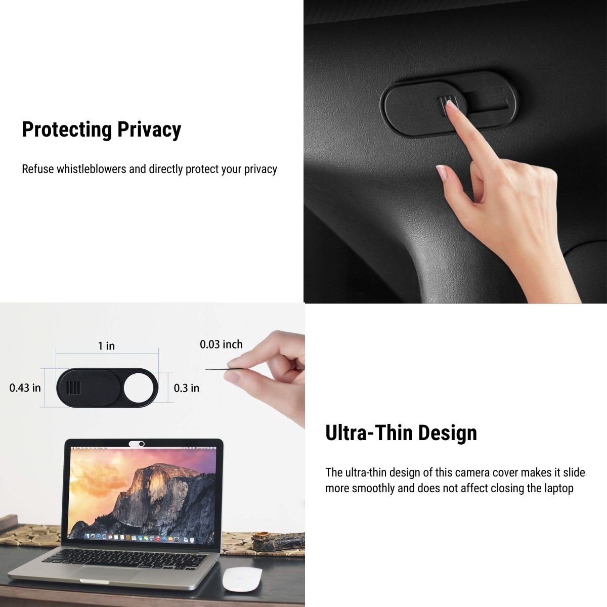 Ahahay Camera Cover for Tesla Model 3 / Model Y (6 PCS)