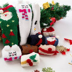 Christmas socks in gift box design | Plush house & cuddle socks | Universal size