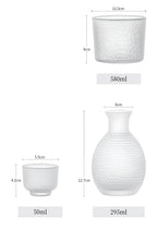 Japanese Glass Set – Elegant Sake & Whisky Set | Perfect for Bar & Home | Ahahay