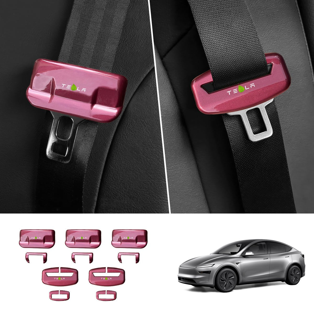 Seat Belt Buckle Cover Set for Tesla Model Y Juniper 2025+
