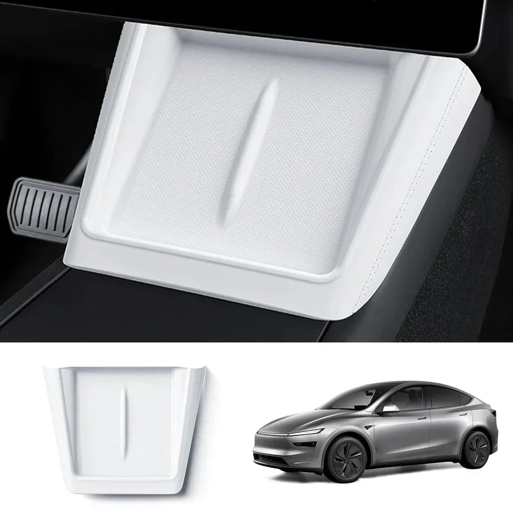 Full-Cover Non-Slip Silicone Wireless Charging Area Mat for Tesla Model Y Juniper 2025+ / Model 3 Highland 2024+