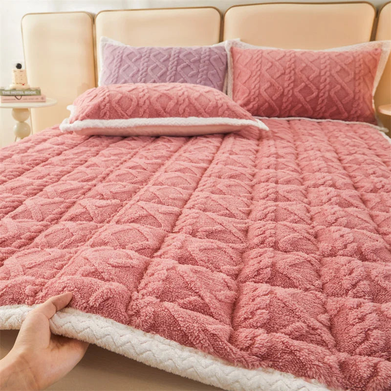 Ahahay | Thick Warm Winter Blanket Mattress Pad