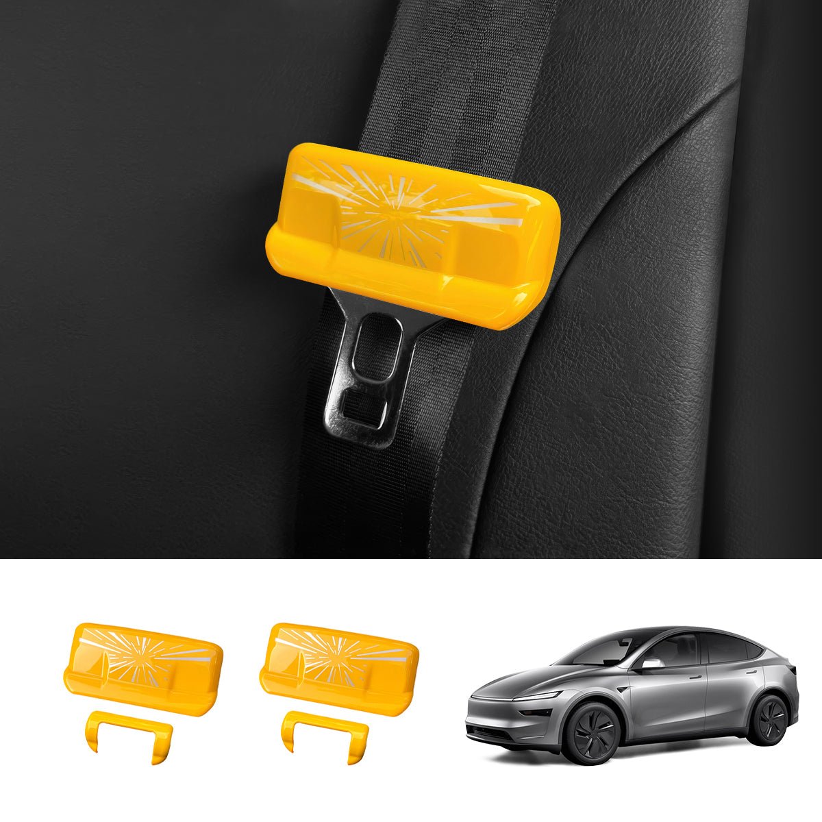 Seat Belt Buckle Cover Set for Tesla Model Y Juniper 2025+