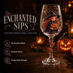 Halloween 3D Stemmed Wine Goblet