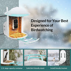 Smart Bird Feeder Camera, Bird Watching, Bird House Camera with Motion Detection & Auto Capture