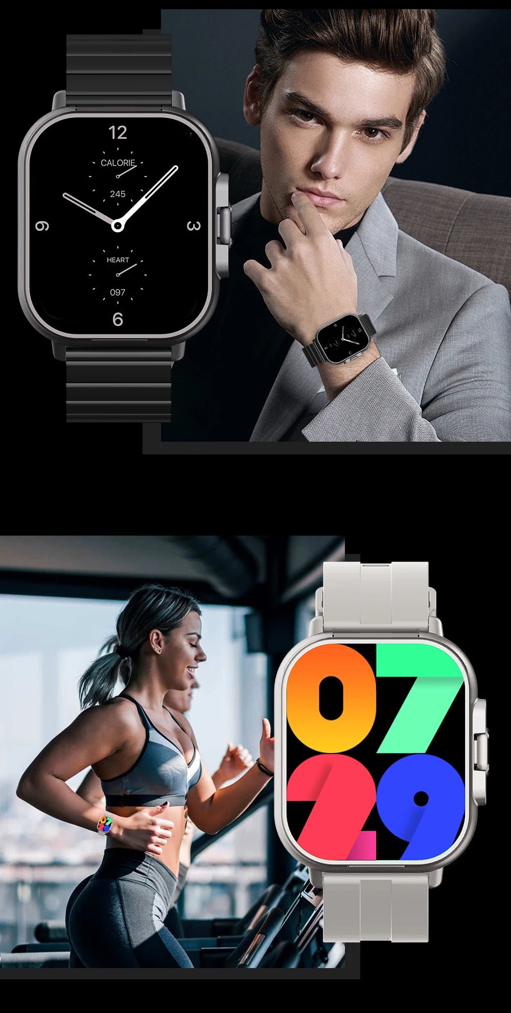 Smart GPS Watch & Bluetooth Headset Duo – 2n1 Watch to Monitor Heart Rate, Blood Pressure Monitoring, Music Play, and Calls in One Sleek Device