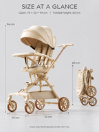 Snack Stop Reclining Baby Stroller with Tray