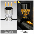 4 Pack Solar Railing Lights Warm White for Deck Fence Patio