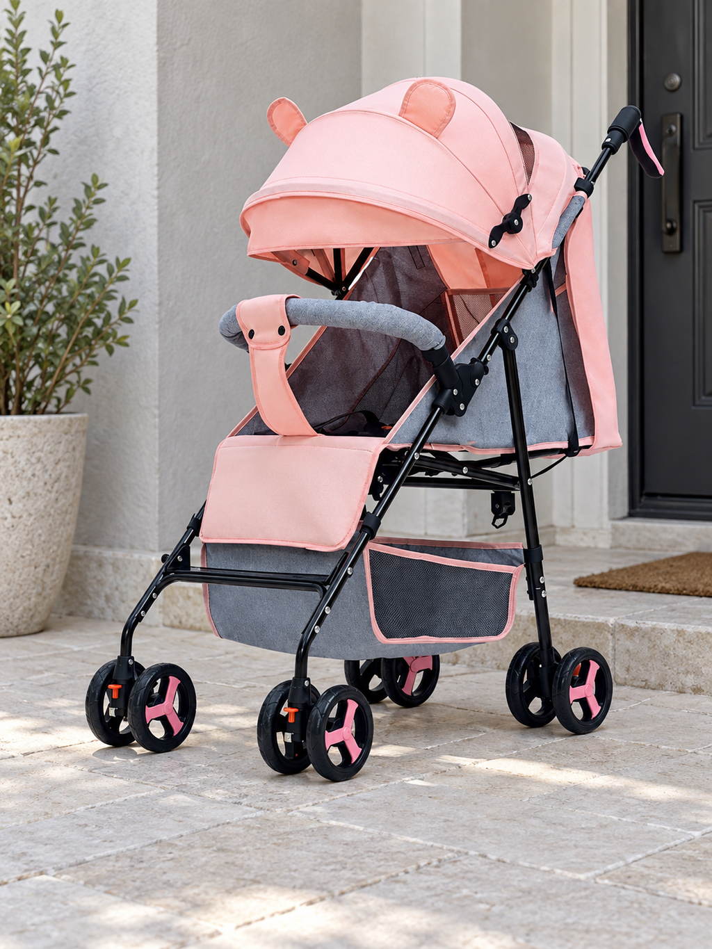 Spring Step Lightweight Folding Baby Stroller