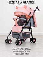 Spring Step Lightweight Folding Baby Stroller