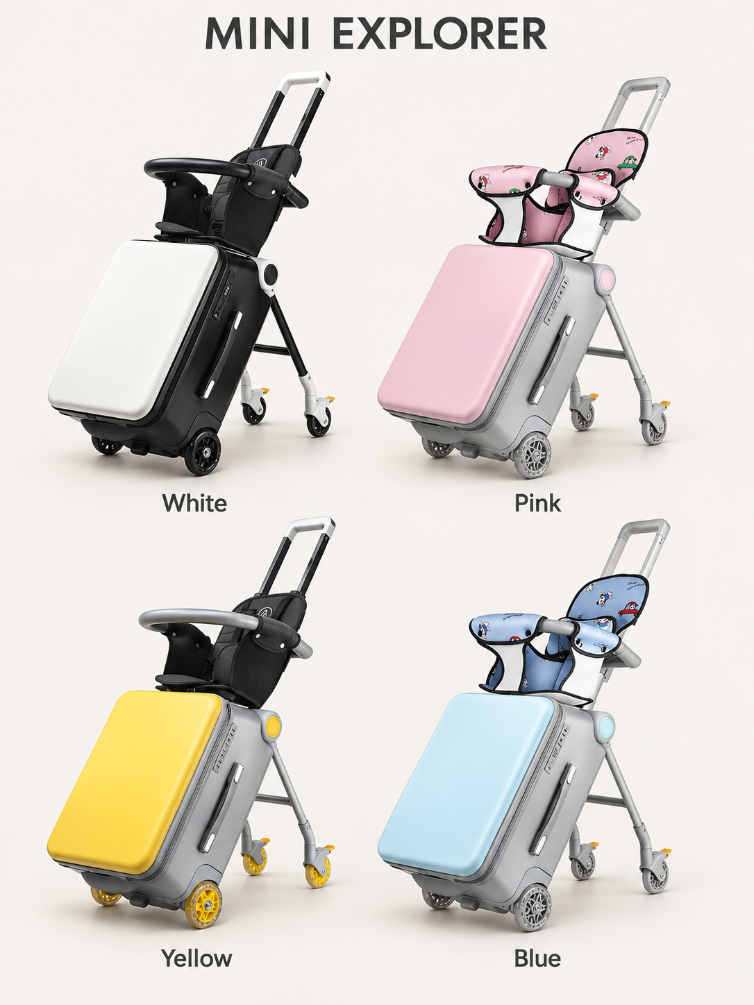 Mini Explorer Ride-On Kids Carry-On Suitcase
