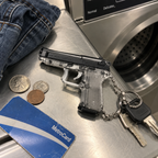 Surprise Prank Gun Shape Keychain
