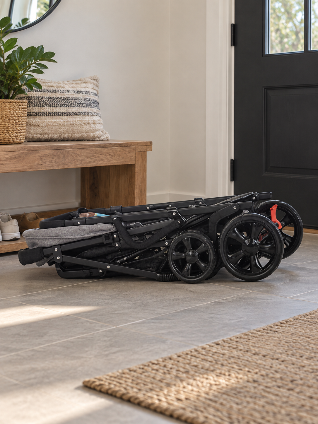 Tandem Trail Double Stroller with Removable Rear Seat