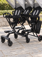 Trio Trek Folding Triple Baby Stroller