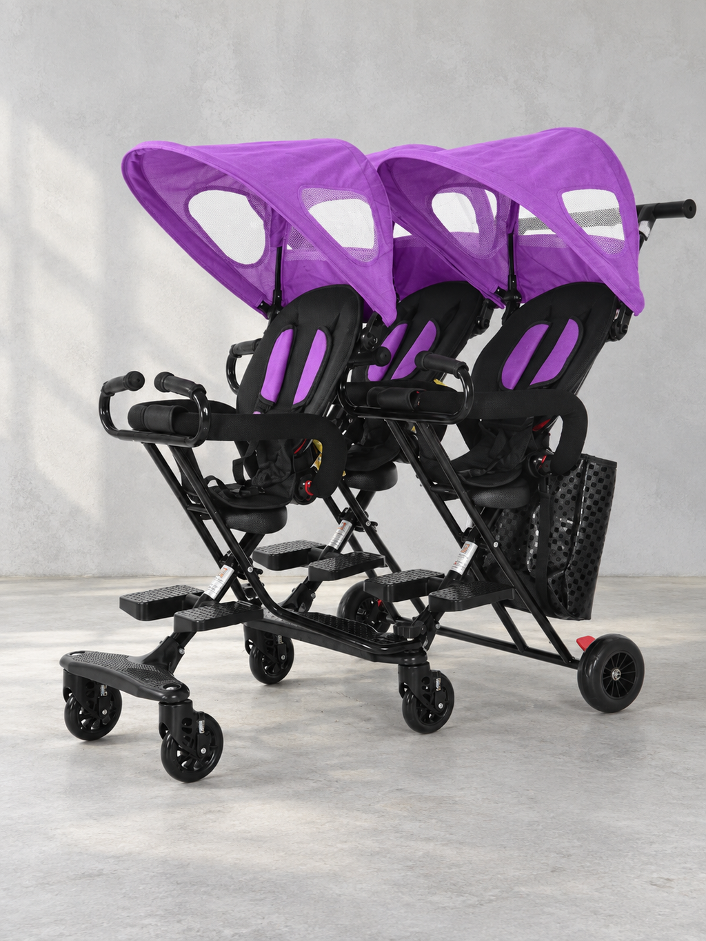 Trio Trek Folding Triple Baby Stroller