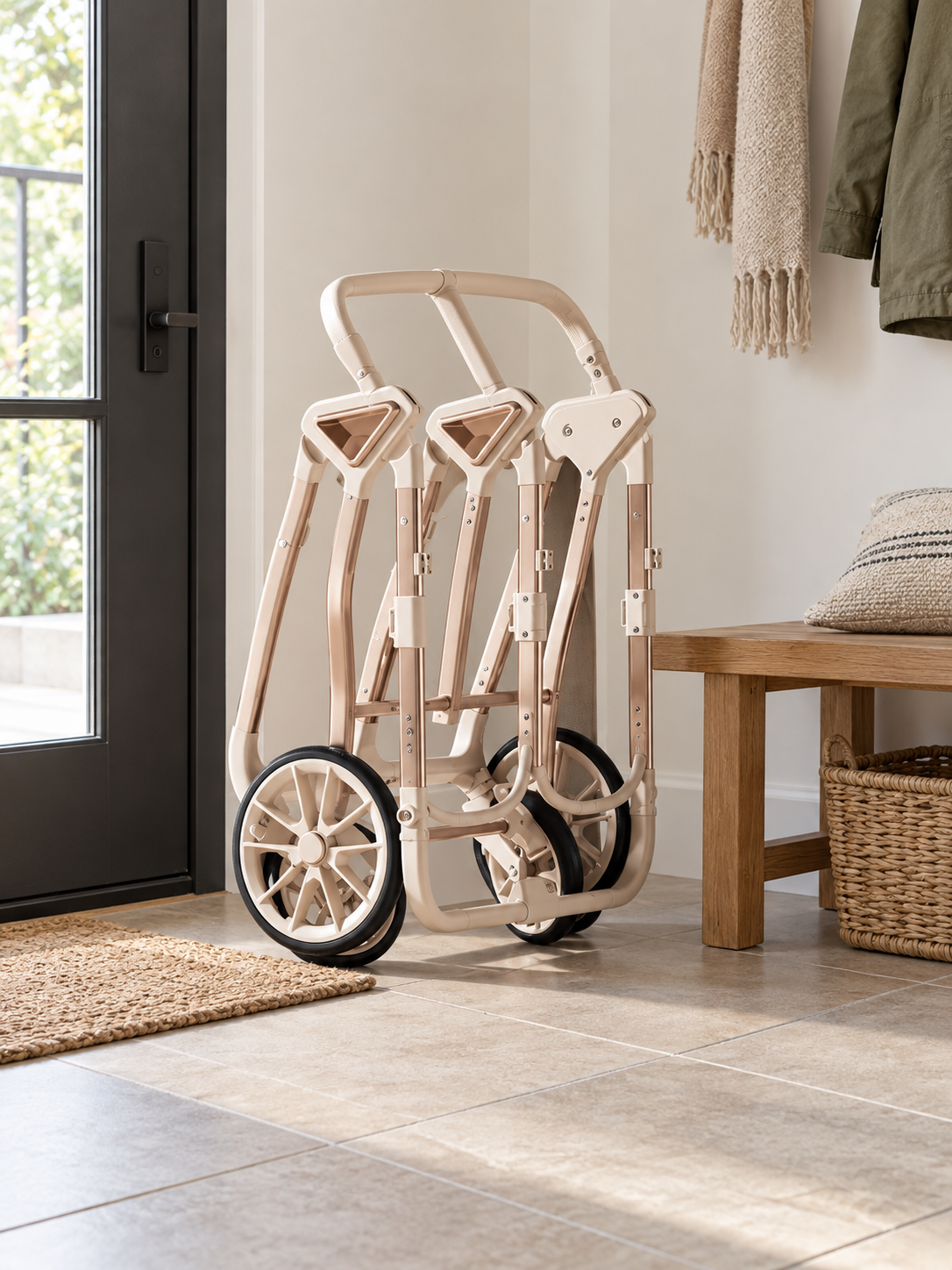 Twin Venture One-Click Folding Double Baby Stroller